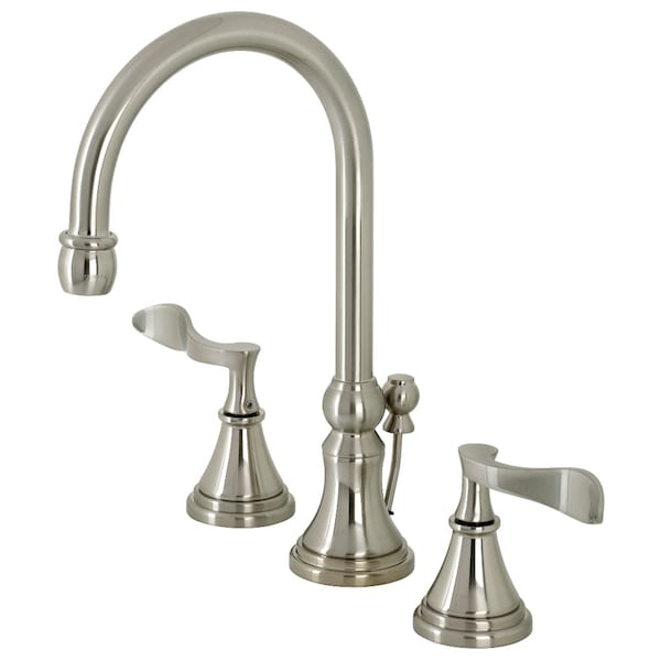 KS2988CFL Century Widespread Bathroom Faucet W/ Brass Pop-Up, Nickel